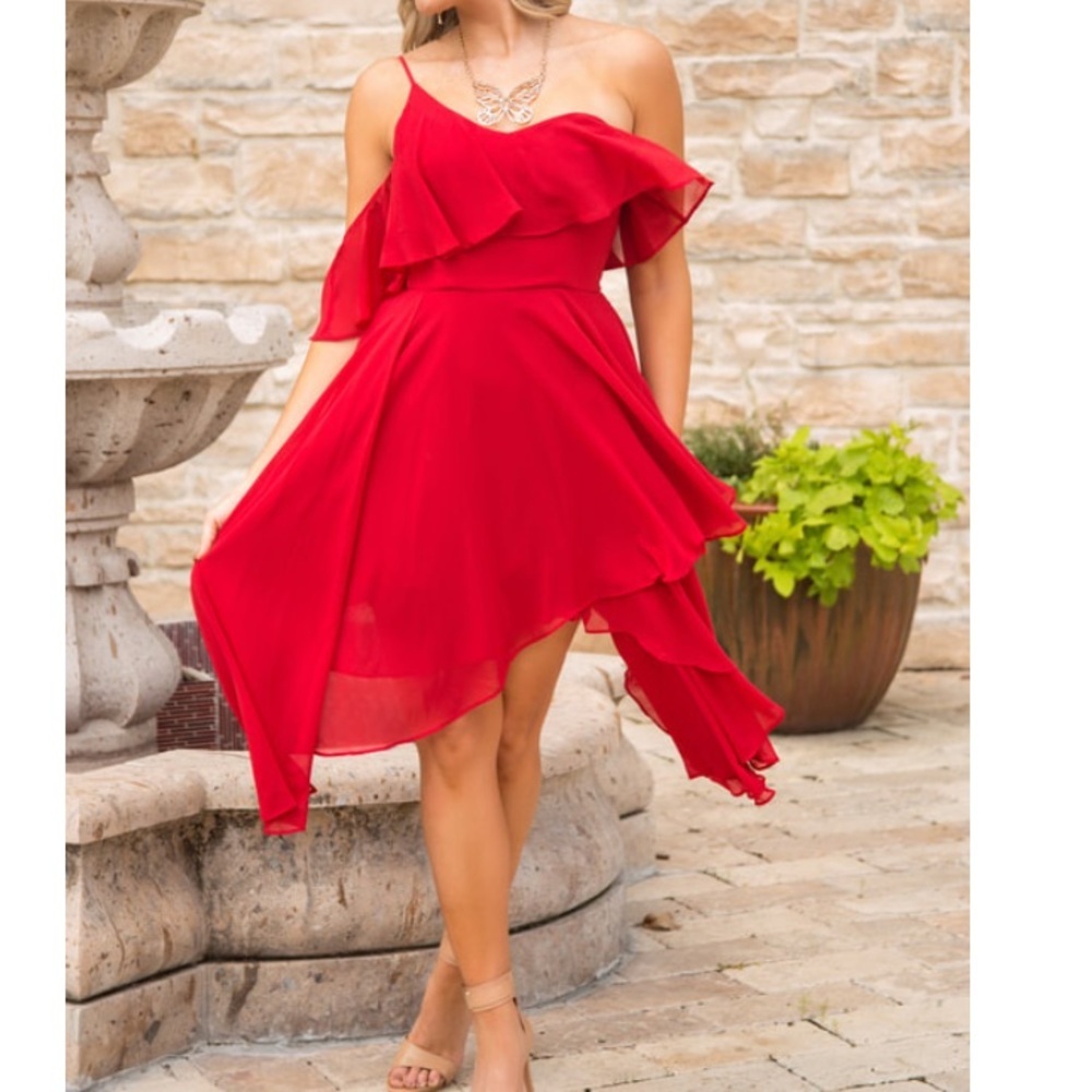NEW • Keepsake • Downtown Red Mini Dress Small